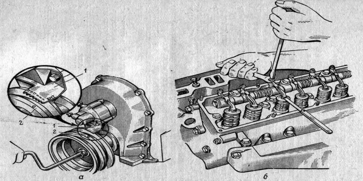 схема регулювання клапанів двигуна